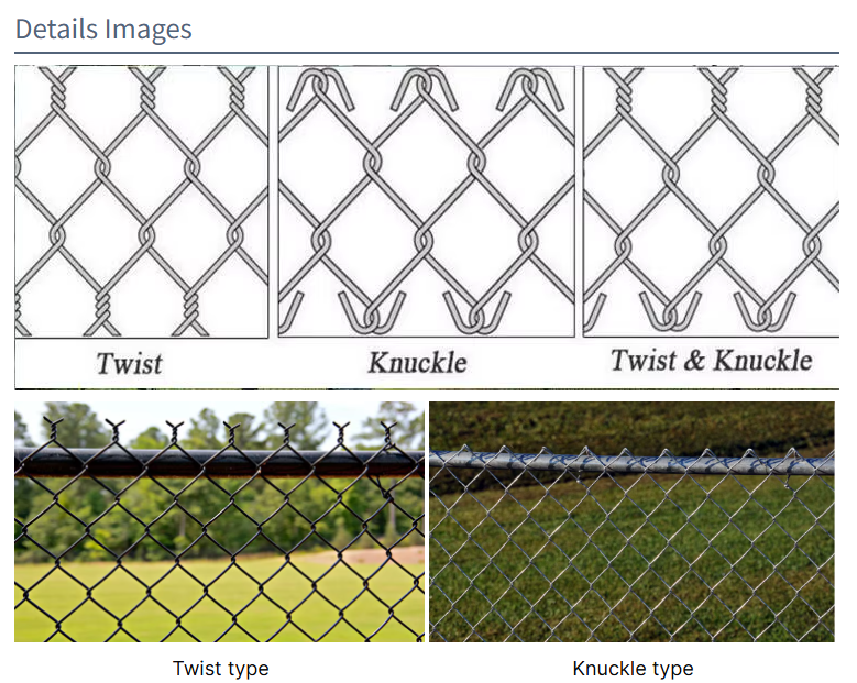 4ft 6ft 8ft Galvanized Chain Link Fence Mesh Slope Protection Animal Wire Mesh Fence