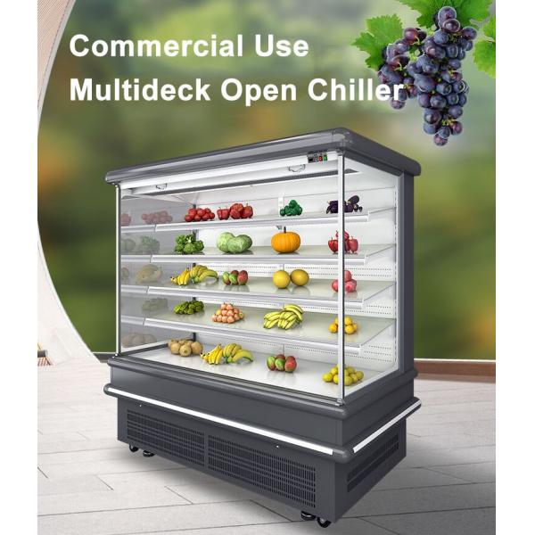 Commercial Supermarket Refrigeration Upright Open Chiller Plug In System