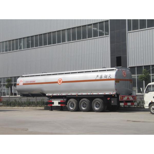 Rounded Tank Truck Trailer Semi Stainless Steel For Liquids Customized