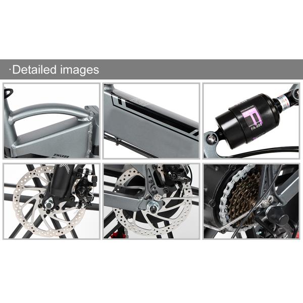 160Brake Fat Tire Electric Folding Bike , 10000mah Folding Electric Bike 20