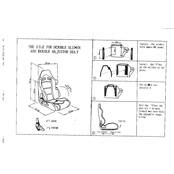 Fabric Material High Back Sport Racing Seats For Driver Or Passenger