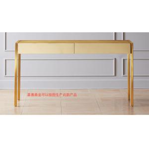 Brass Gold Modern Metal Office Desk Heavy Duty Stable Structure