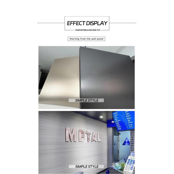 Interior Decoration Metal Wood Veneer Wall Panel Environment Friendly Bamboo Charcoal Wood Veneer