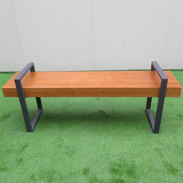 Patio Outdoor Metal Wood BENCHES Outdoor Furniture Moden Long Bench chair with FREE Customized service