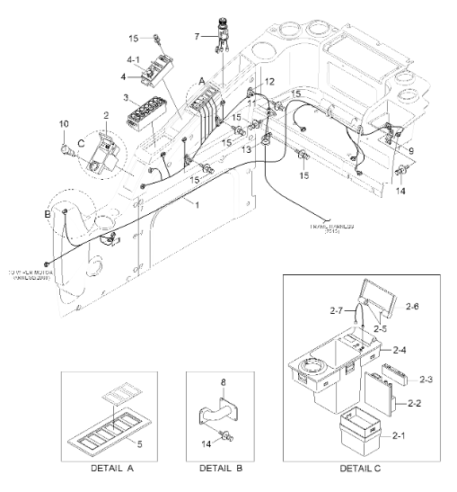 21Q6-10405 Wiring Harness HYUNDAI Excavator Spare Parts For R140LC-9 R160LC-9