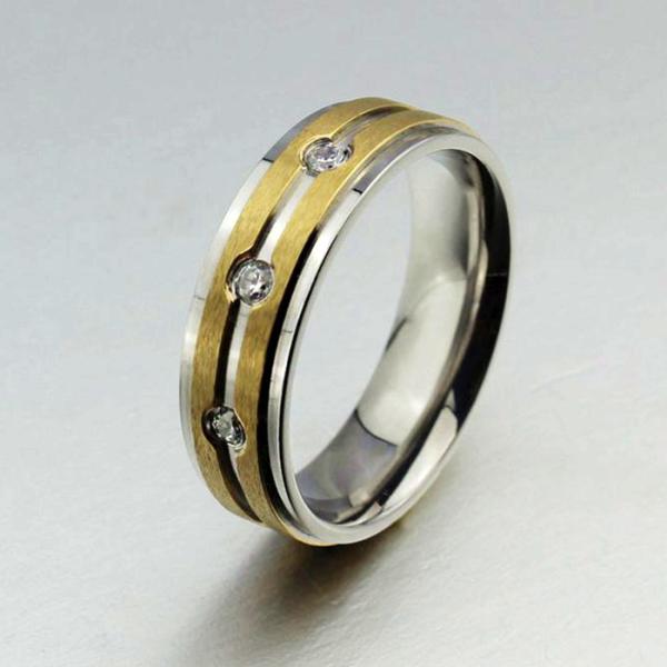 18k gold plating Titanium steel double color lovers to buddhist monastic discipline