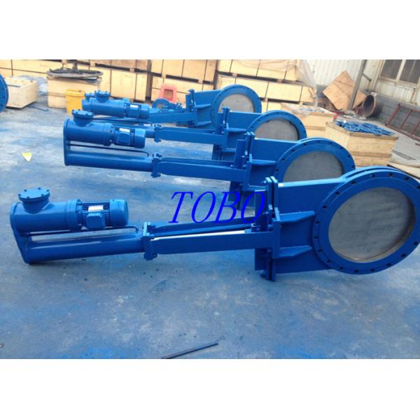 Pneumatic Operated Knife Gate Valve WCB SS304 Pneumatic cylinder Air Control double flange lug Knife Gate Valve