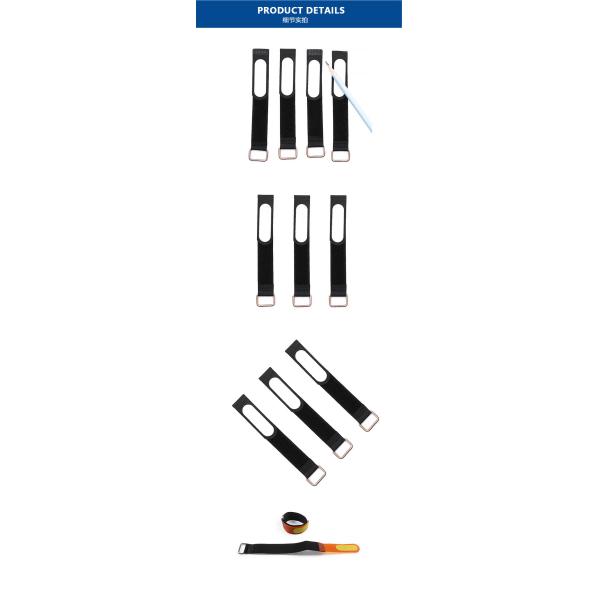 Customize Hook And Loop Cable Wrap 25mm Reverse Buckle Nylon Straps UV Resistant