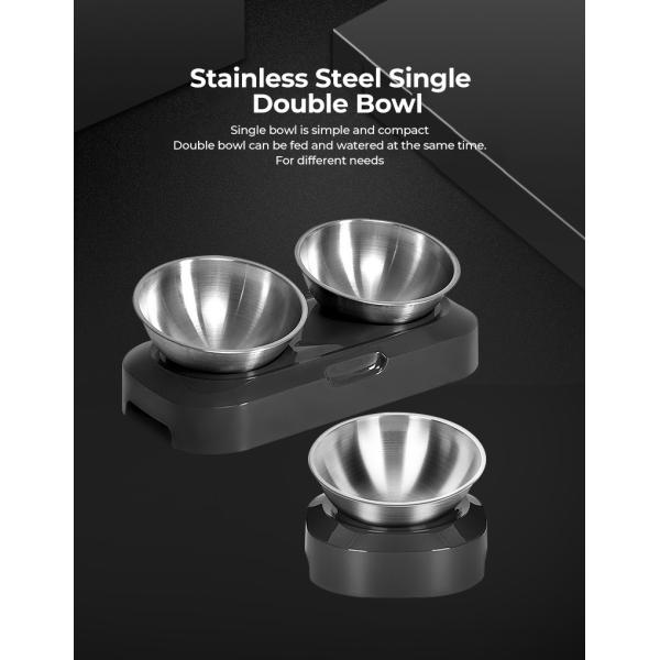 Pet Food Dog Feeder With Stainless Steel Bowl Raised Dog Bowls Non Spill Dog Bowl