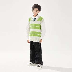 100% Cotton Sleeveless Children Sweater Vest Boys Tops