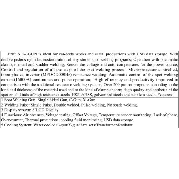 INVERTER SPOT WELDING SYSTEM with USB 16000A