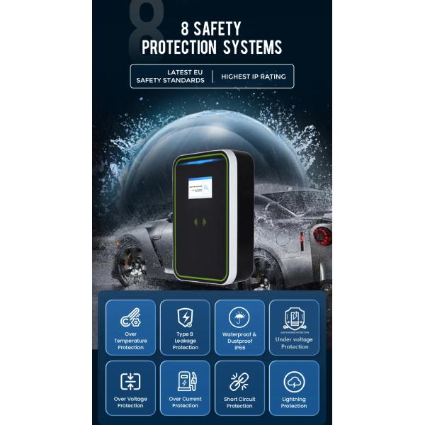 OCPP 1.6J 32A 3 Phase Wallbox EV Charging Pile 7kw - 22kw 380V Wallbox Electric Car Charger