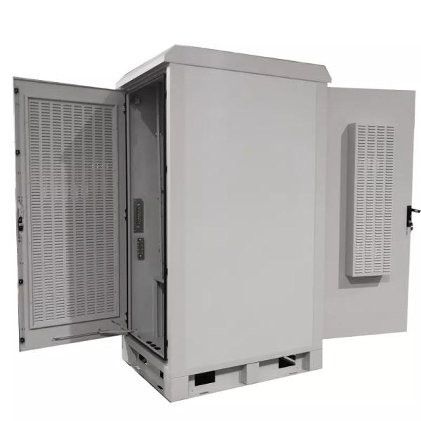 42U Outdoor Electric Weatherproof Data Cabinet With Cooling IP55 IP65