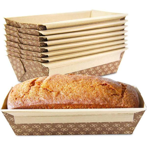 Rk Bakeware China Disposable Corrugated Kraft Paper Baking Loaf Pan Bread Mold