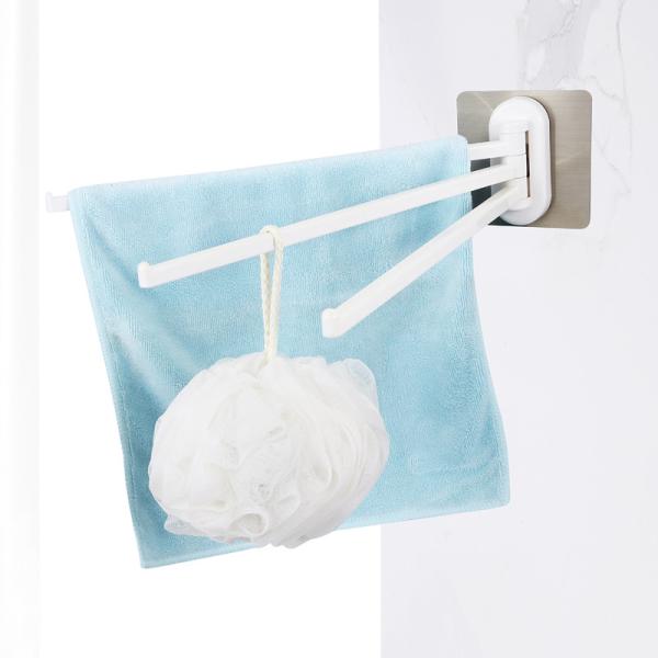 Prevent Bacteria Irregularity Plastic Towel Rack 180 Degree Rotation