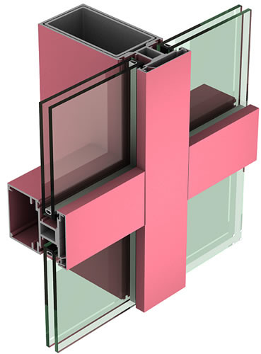 Frameless Aluminium Curtain Wall Profile Easy To Install And Maintain