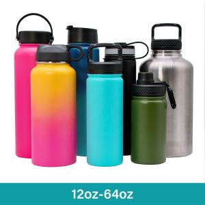 Quality 12oz - 64oz Stainless Steel Insulated Bottle Double Wall Vacuum Insulated wholesale