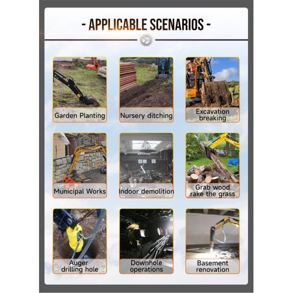 180mm Track Width HT13 Hightop Mini Excavator 795mm Tail Turning Radius