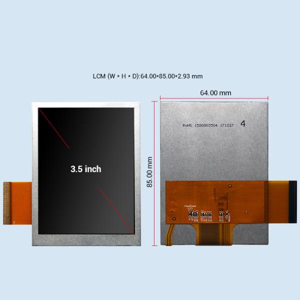 100cd/M2 320x240 Lcd Display / Small Tft Screen 2.8V 3.5 Inch