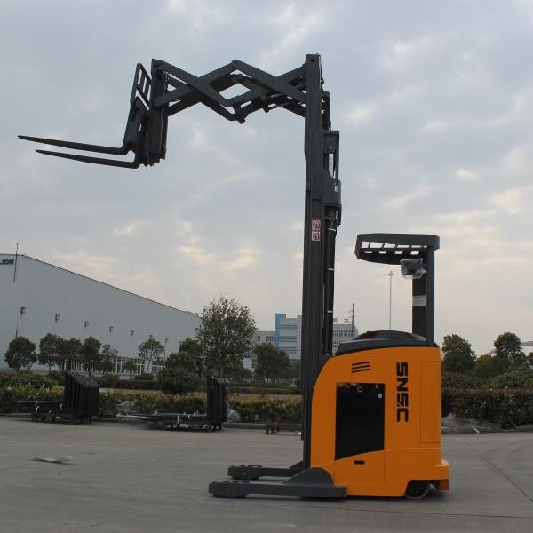 Smooth Material Handling SNSC 1500kg 2000kg Electric Reach Forklift Double Scissor