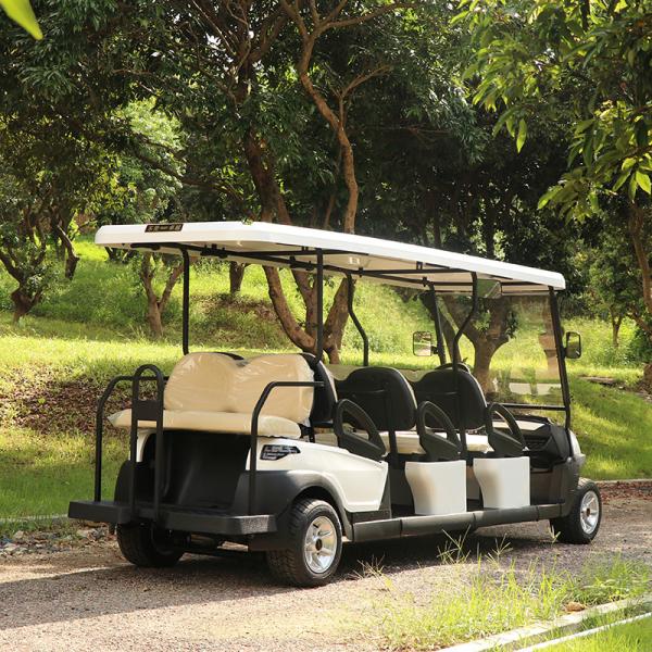 Sightseeing Electric Golf Buggy 6+2 Seater With Lithium Battery Strong Power High Climbing Capacity