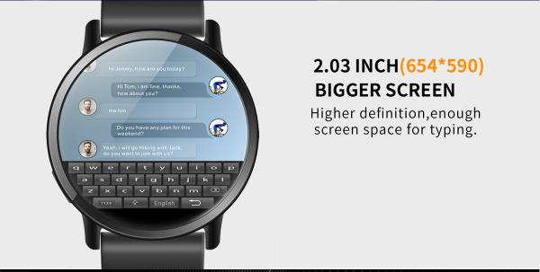2.03" LTPS High Definition 640x590 4G Calling Smart Watch