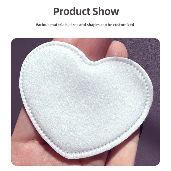 OEM Disposable Cosmetic Products Heart Shaped Makeup Remover Wipes Wholesale Cotton Pads for Face