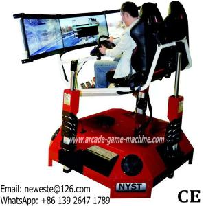 Quality NYST Amusement Equipment Adults Arcade Games 3 Screens 3D Video VR Simulator Drive Car Racing Game Machine wholesale