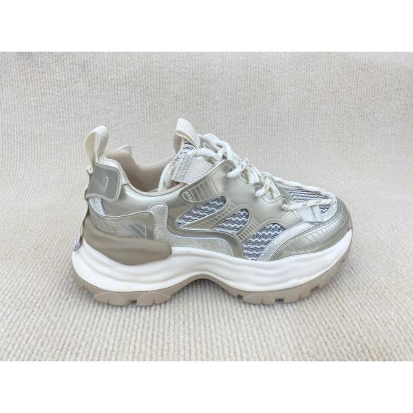 Golden Women Sneakers Authentic Leather Women'S Lace Up Sneakers