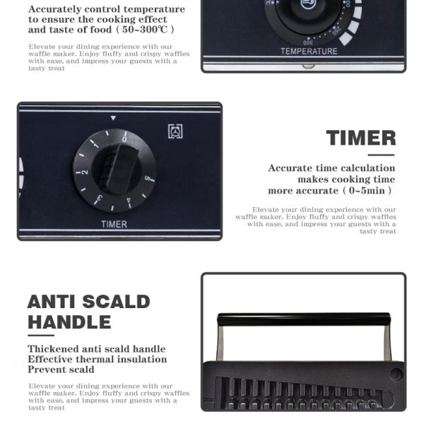 Christmas Tree Snack Making Machine with Open Mouth Taiyaki Function Waffle Maker