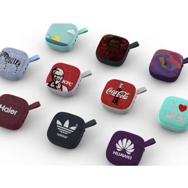 Promotional fabric mini portable Bluetooth speaker BK 4.2 + EDR