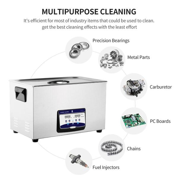 600w 30l Industrial Ultrasonic Cleaner For Bicycle Wheel