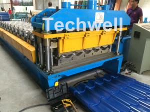 Quality 3D Step Tile Roll Forming Machine , Glazed Roof Panel Roll Forming Machine wholesale