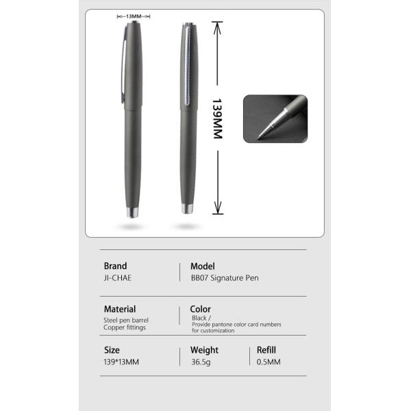 Matte Business Gift Roller Ball Pen 0.5mm Signature Pen Metal Gel Pen Custom Logo