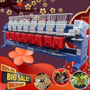 Quality Best selling china embroidery machine HO1508H 400*450mm cap t-shirt flat 8 head embroidery machine for sale with 10 year wholesale