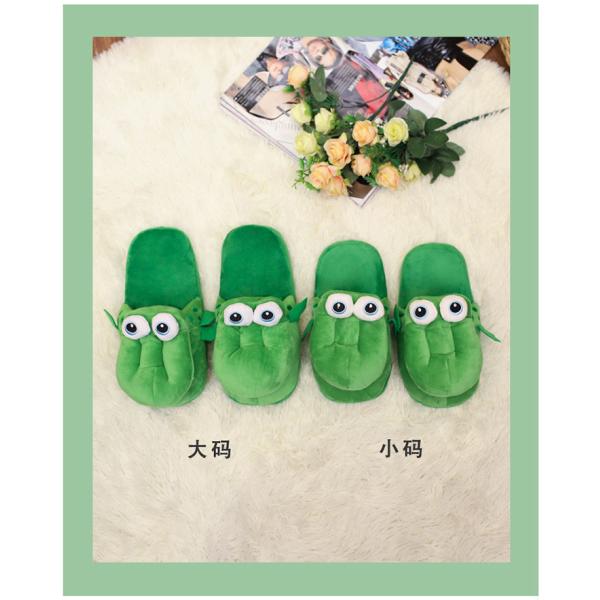 Y-Z Women Fluffy Fuzzy crocodile Winter Thick Sole Nonslip Plush Cartoon Animal Cute Funny House Indoor slippers