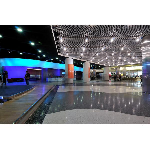 Wood grain Aluminum Open Cell Ceiling 200x200MM Supermarket Decorated