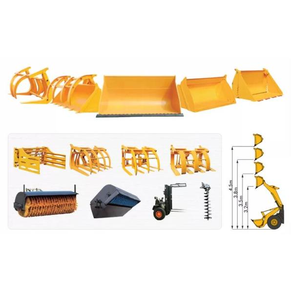 5 Ton Heavy Duty Wheel Loader Front End With 3m3 Bucket 30 Degree Gradeability