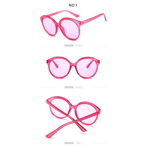 Big Frame Retro Jelly Color Round Frame Sunglasses Fashion Trend Glasses