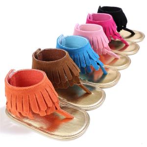 Quality New fashion high quality infant Sandals Casual Tassel Toddler Slipper NuBuck baby shoes for Boy and Girl wholesale