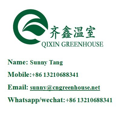 Multi-Span Agricultural Greenhouses Top Covering with Tempered Glass or PC Sheet
