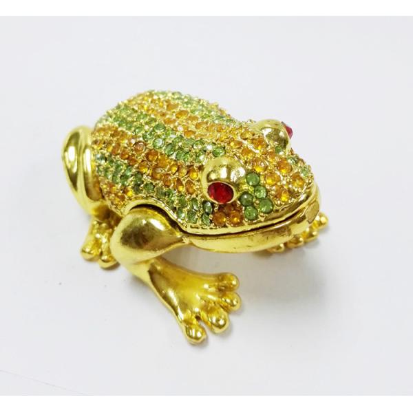 Animal trinket jewelry box Frog diamond decoration trinket jewelry box metal jewelry box