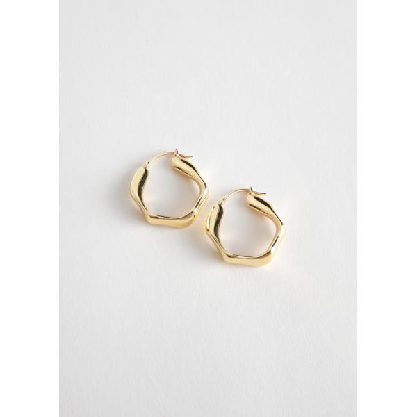 Minimalist European Fashion Jewellery 18K Gold Circle Hoop Earrings Silver 925 Earrings Women