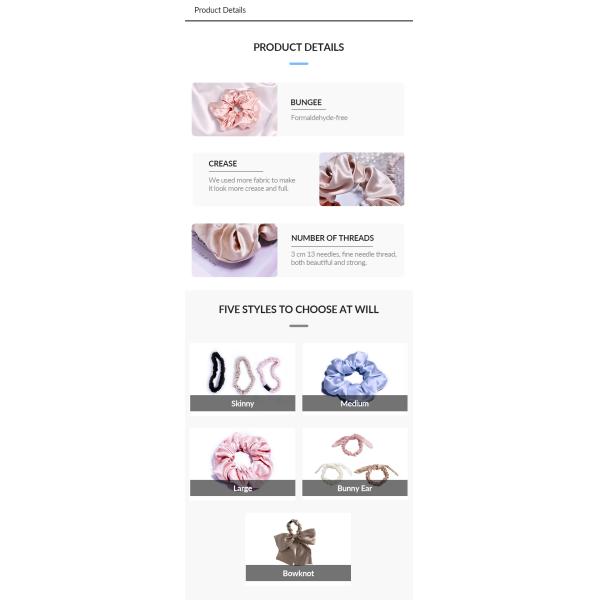 22mm Oversized Silk Scrunchie , 100% Mulberry Silk Thick Hair Bobbles With Gift Bag