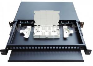 Quality Indoor 19 Inch Fiber Optic Distribution Frame Pull Type 24 Port Patch Panel Rack Mount wholesale