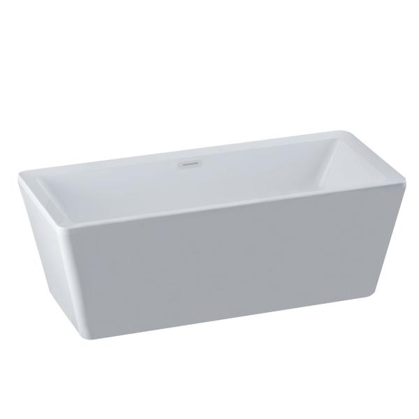Durable Acrylic Square Freestanding Bathtub 3D Model Larger Space