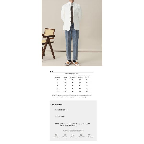 Polyester/Rayon Men's Casual Suit Jacket for Spring and Autumn British Gentleman Style