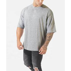 Custom Mens Oversized T-Shirt Heavyweight Hip Hop Men Cotton Spandex T-Shirt Causal Tshirt for 3D Puff Print T-Shirts for Men