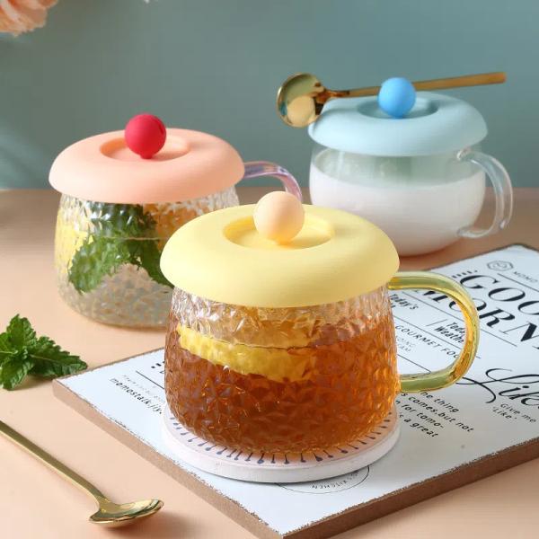 Silicone Cup Lids Silicone Coffee Mug Lids Reusable Coffee Tea Water Cup Lids Anti-dust Airtight Mug Covers Mug Covers
