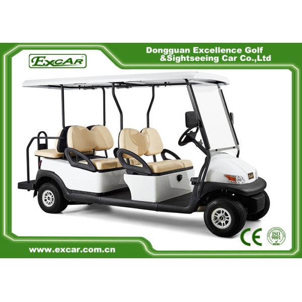 4 wheel 6 seats golf car with flip seats 48V Battery Mini Electric Golf Carts